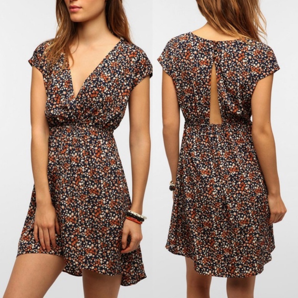 UO Coincedence & Chance Floral Hi-Low Dress Size S